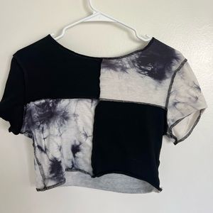 Black and white tie dye shirt